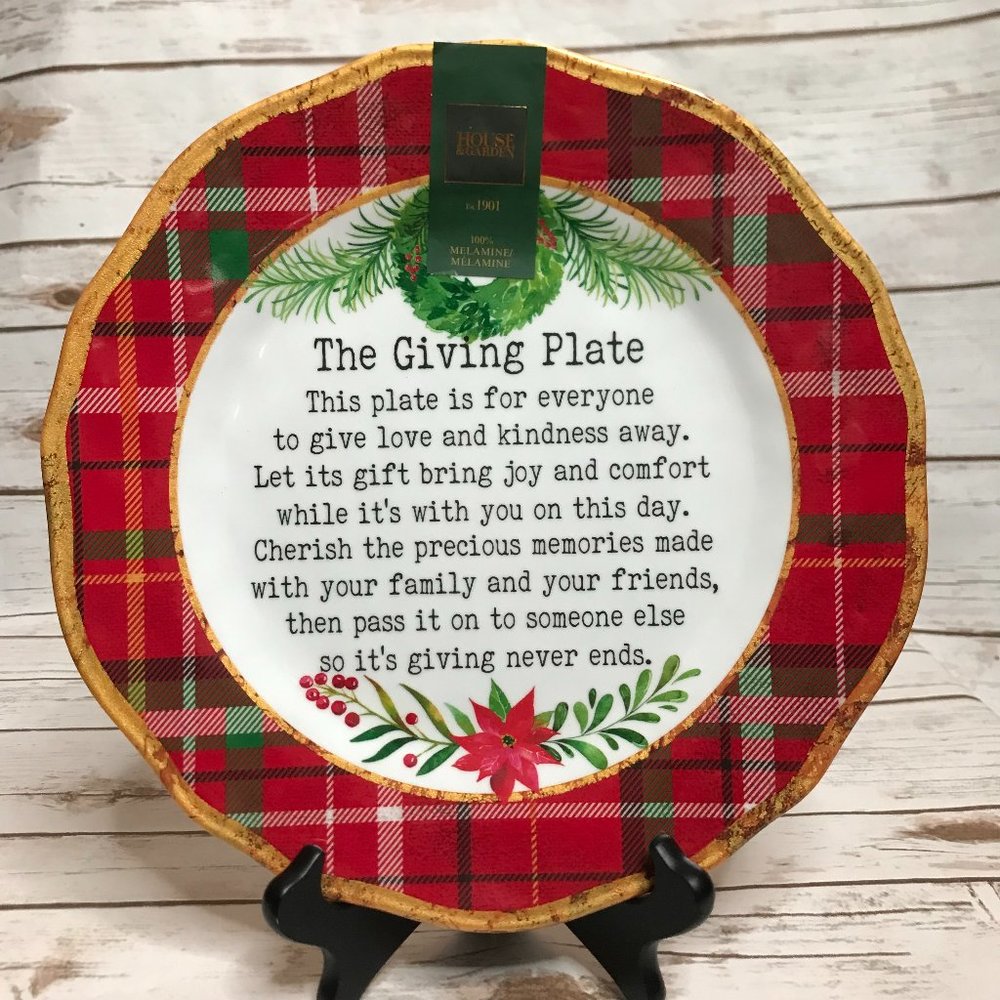 House & Garden Melamine Giving Plate